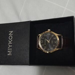 Gold and Brown Men's Watch